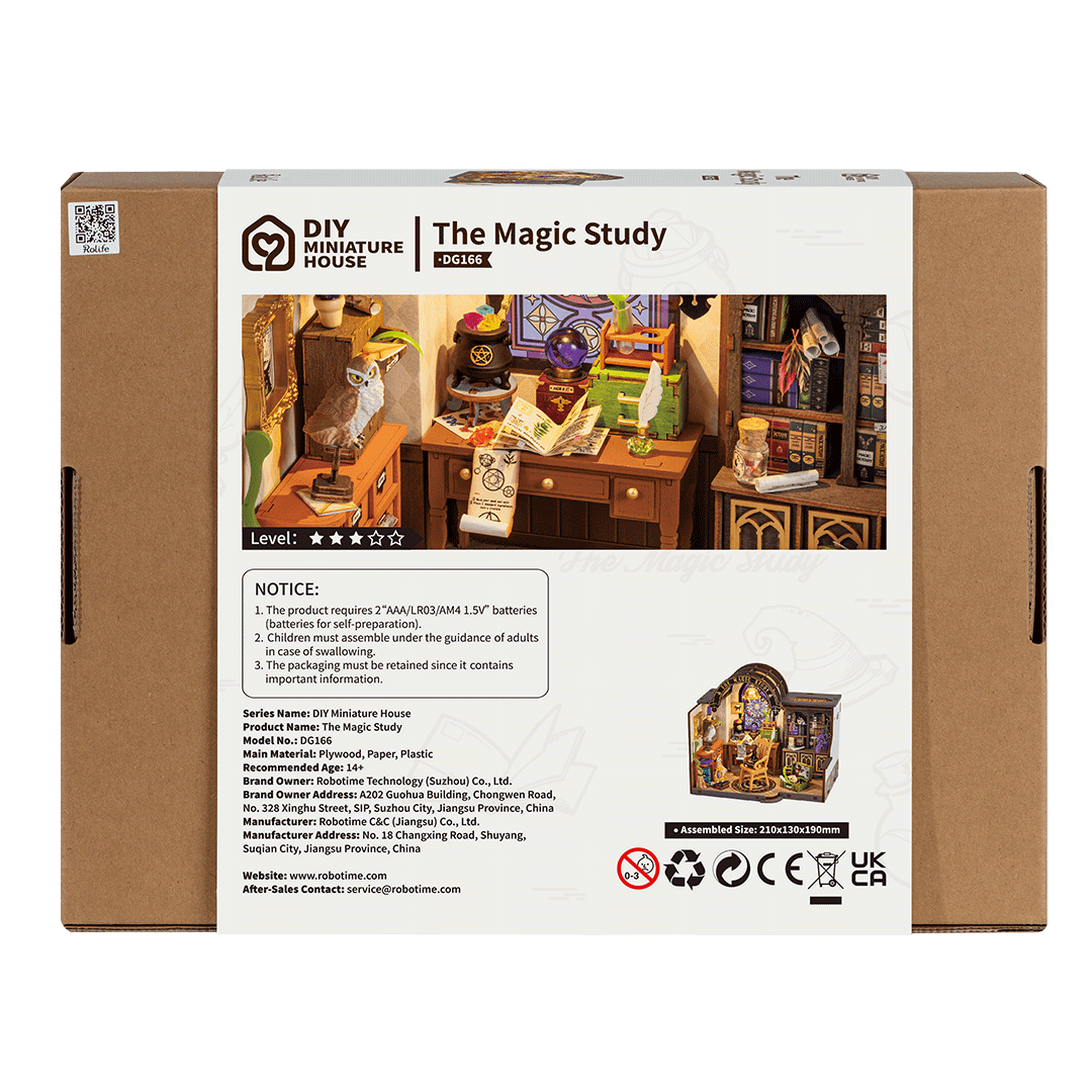 Rolife The Magic Study DIY Miniature House Model kit DG166