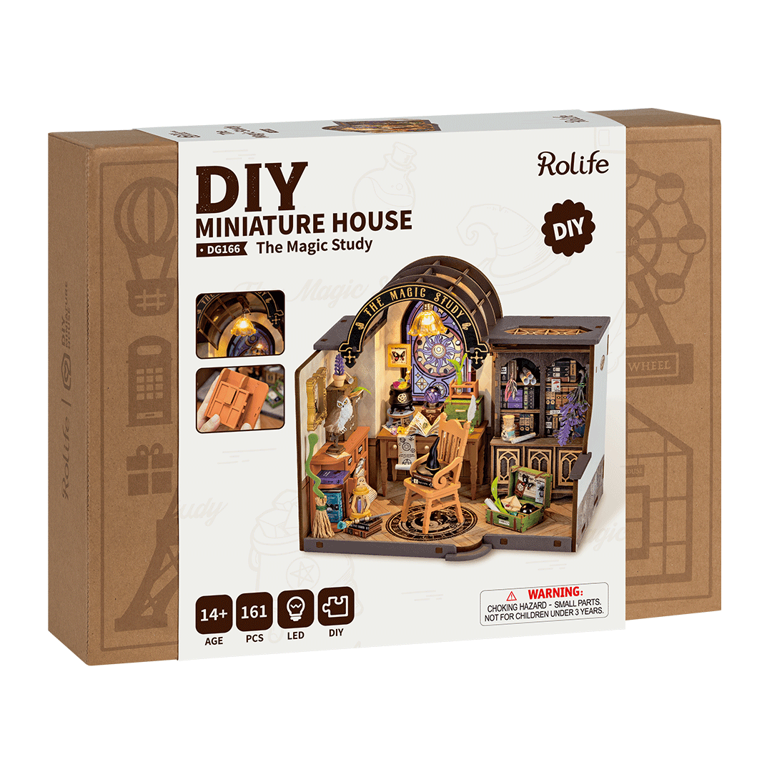 Rolife The Magic Study DIY Miniature House Model kit DG166