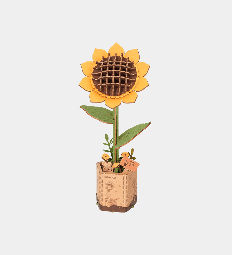 Robotime Rowood Sunflower Wooden Flower Craft Kit TW011