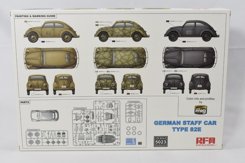 Ryefield Model German Staff Car Type 82E 1/35 Scale model kit 5023 marking options