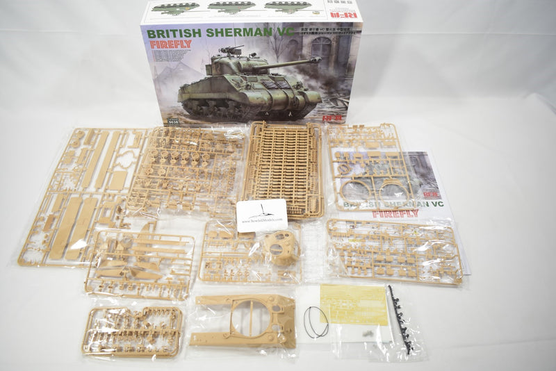 Ryefield Model British Sherman Vc Firefly Tank 1/35 scale kit 5038 contents
