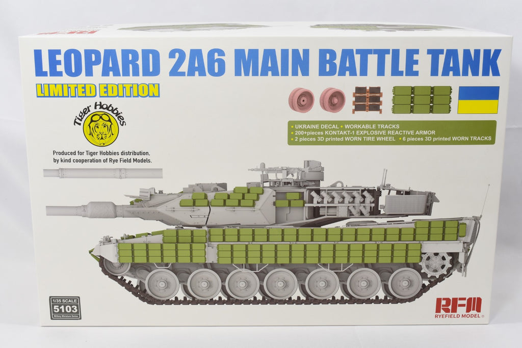 Leopard Paper Model Tank Ryefield Model 5103 1/35 Leopard 2A6 Main Battle Tank Kit