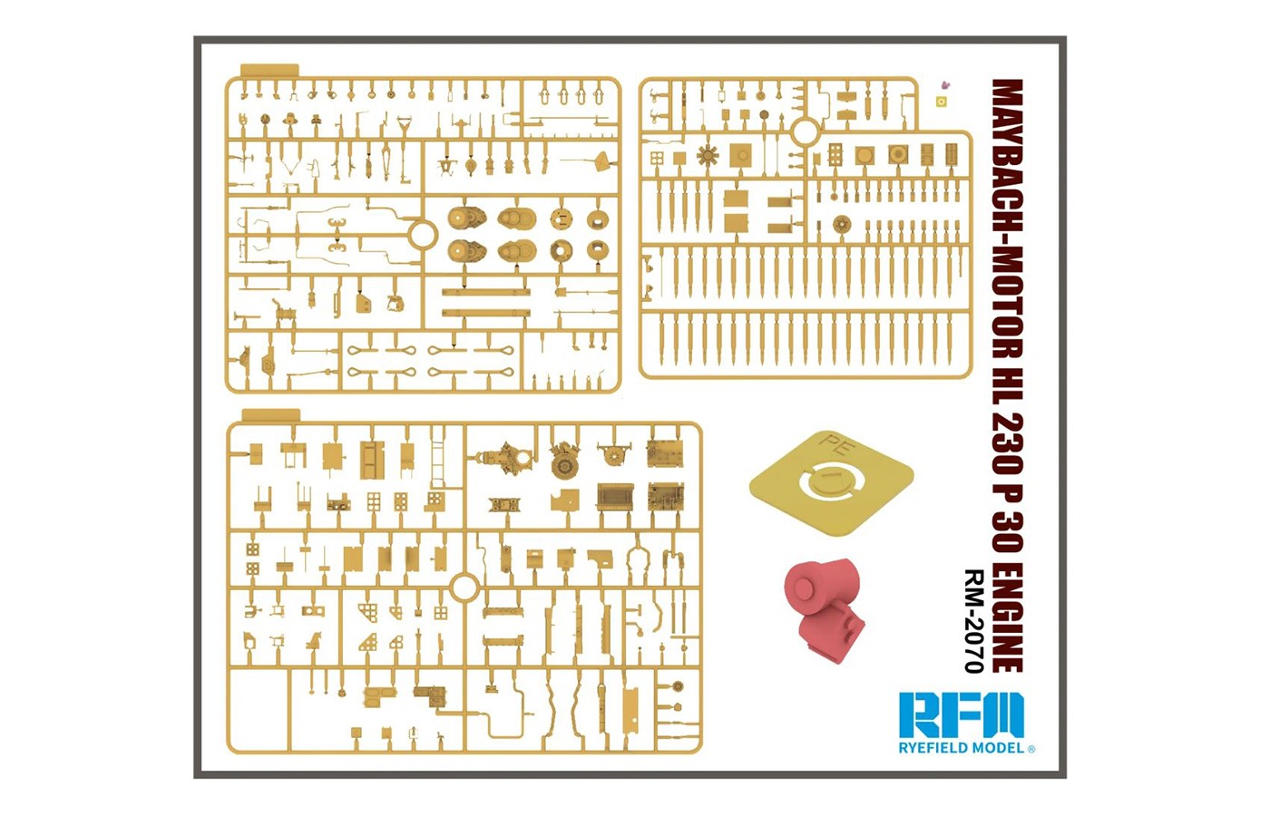 Ryefield Maybach-Motor HL 230 P 30 Engine model kit contents