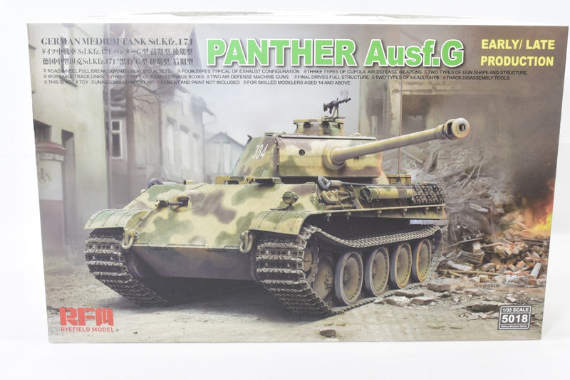 Ryefield Model Panther Ausf.G 1/35 Scale Tank Plastic Model Kit