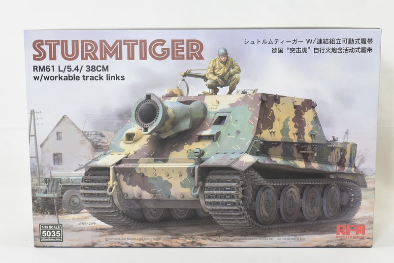 Ryefield Model Sturmtiger RM61 1/35 Scale Tank Plastic Model Kit 5035