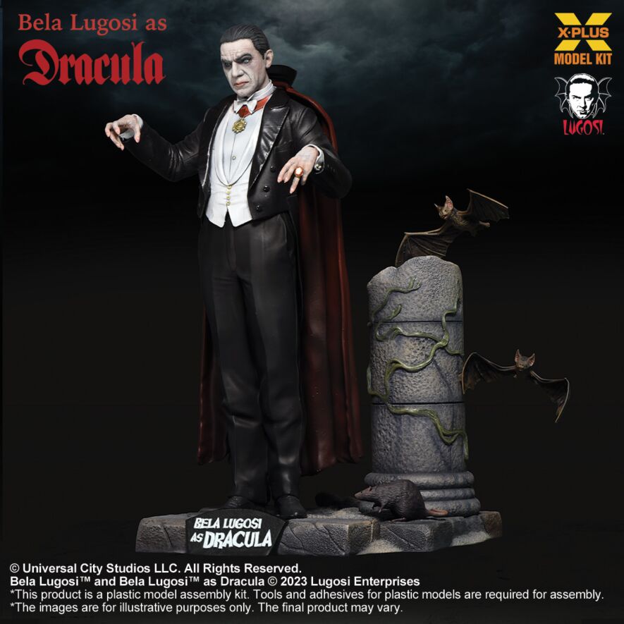 XPlus Model Kit Bela Lugosi as Dracula 1/8 scale on display stand