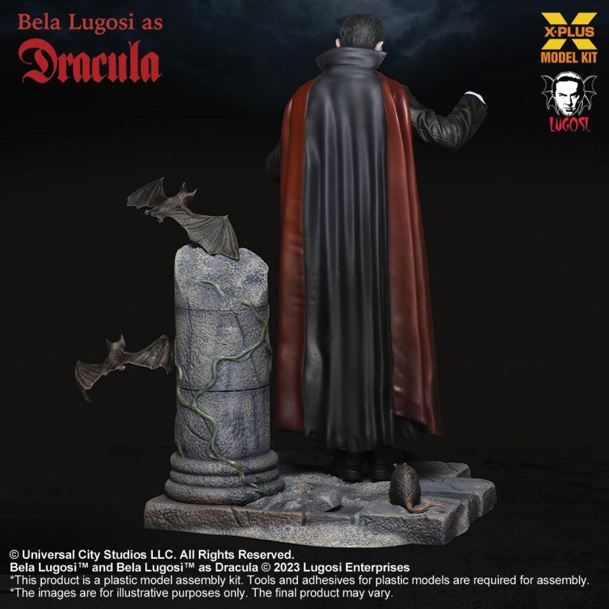 XPlus Model Kit Bela Lugosi as Dracula 1/8 scale back of model