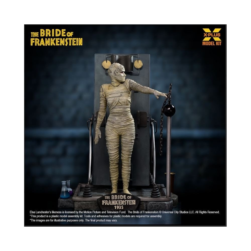 X-Plus Models Bride of Frankenstein 1/8 Scale Plastic Model Kit wrapped in bandages