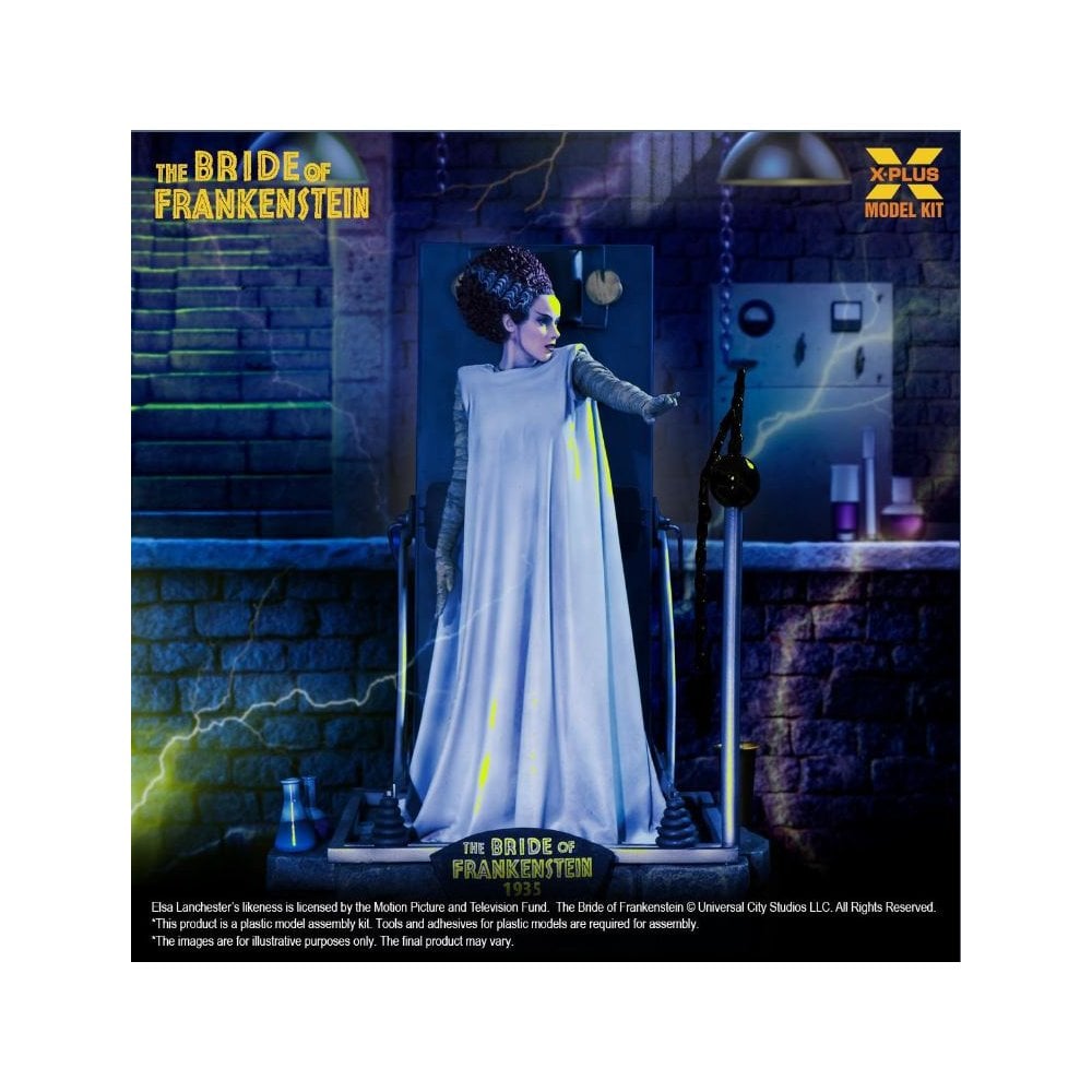 X-Plus Models Bride of Frankenstein 1/8 Scale Plastic Model Kit in gown