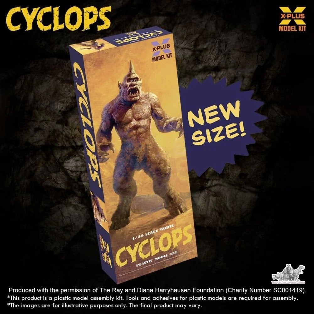 X-Plus Model Kit 1/35 Cyclops Ray Harryhausen Plastic model kit The 7th Voyage of Sinbad New size release