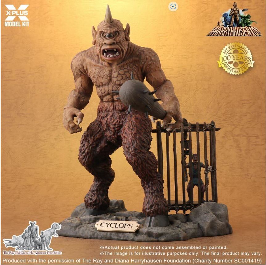 X-Plus Model Kit 1/35 Cyclops Ray Harryhausen Plastic model kit The 7th Voyage of Sinbad