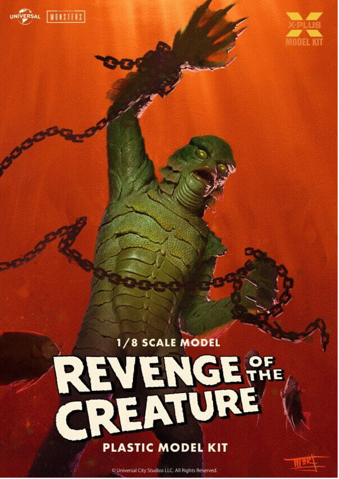 X-plus models 1/8 scale Revenge of the Creature plastic model kit