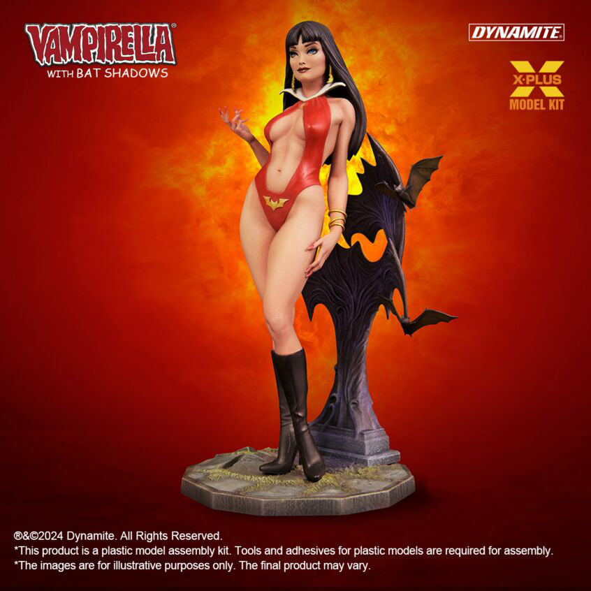 X-Plus Models Vampirella With Bat Shadows Plastic Model kit built