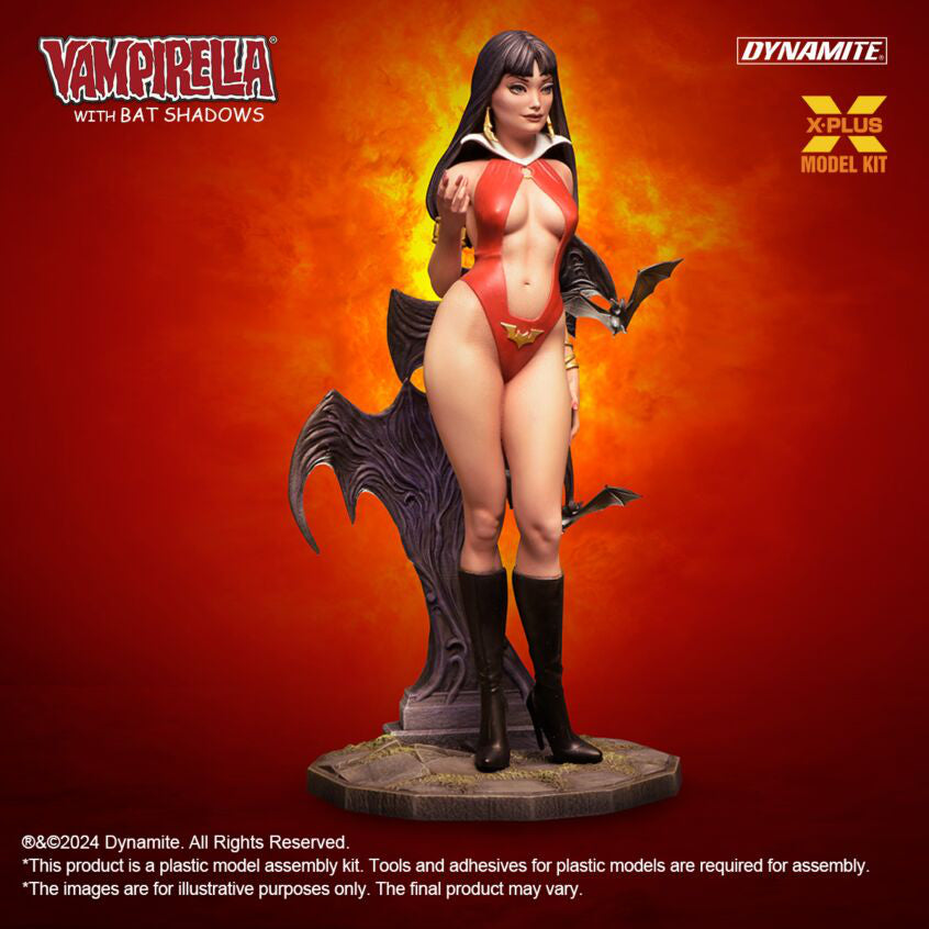 X-Plus Models Vampirella With Bat Shadows Plastic Model kit painted