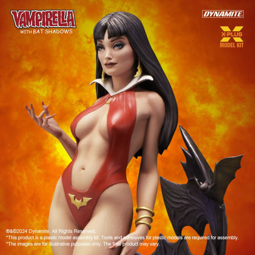 X-Plus Models Vampirella With Bat Shadows Plastic Model kit close up