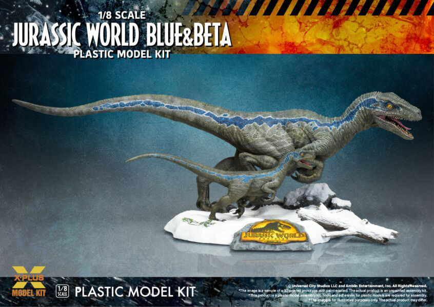 X-Plus Models Jurassic World Blue & Beta Plastic Model Kit