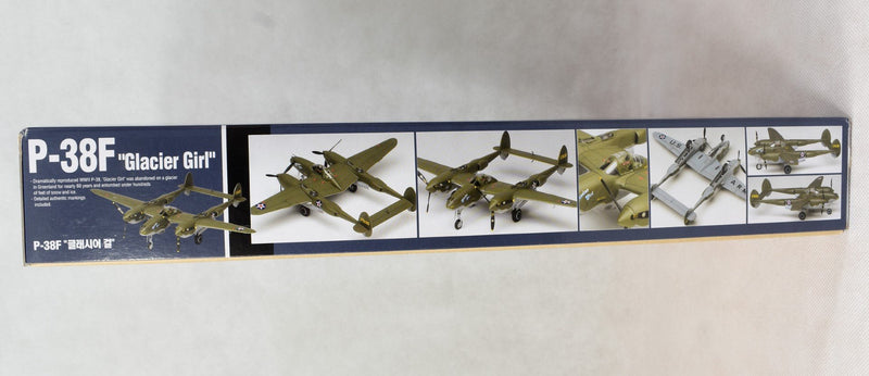 Academy P-38F Glacier Girl Model kit box side
