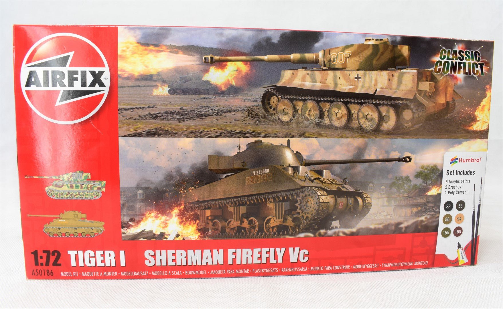 Airfix Tiger I Sherman Firefly Vc Classic Conflict model