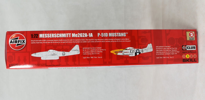 Airfix Dogfight Doubles Messerschmitt Me262 P-51D Mustang model side