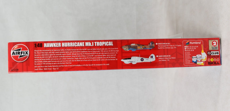 Airfix Hurricane Tropical 1/48 Model box