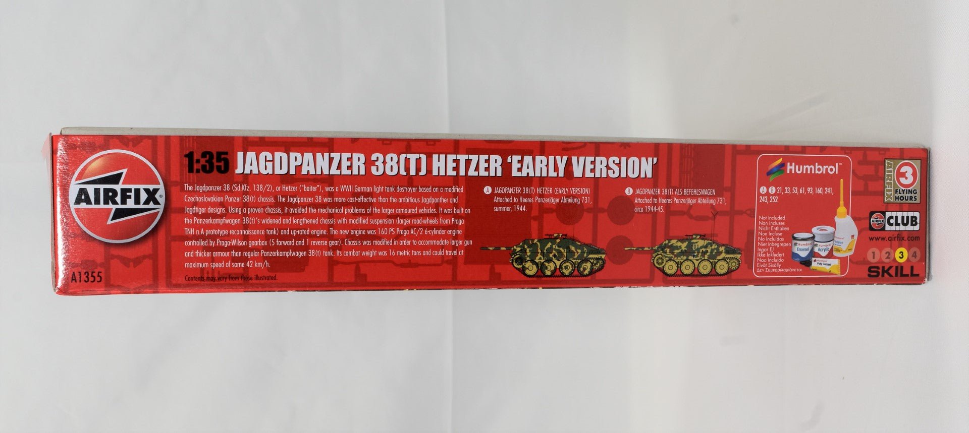 Airfix Jagdpanzer 38 T Hetzer Early Version 1:35 Scale Model Kit box