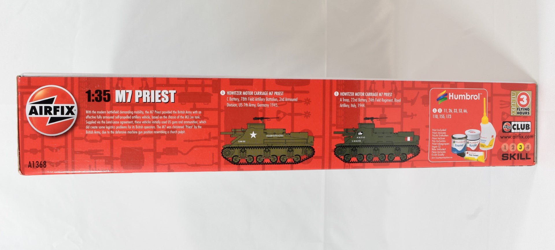 Airfix M7 Priest 1/35 Model tank side