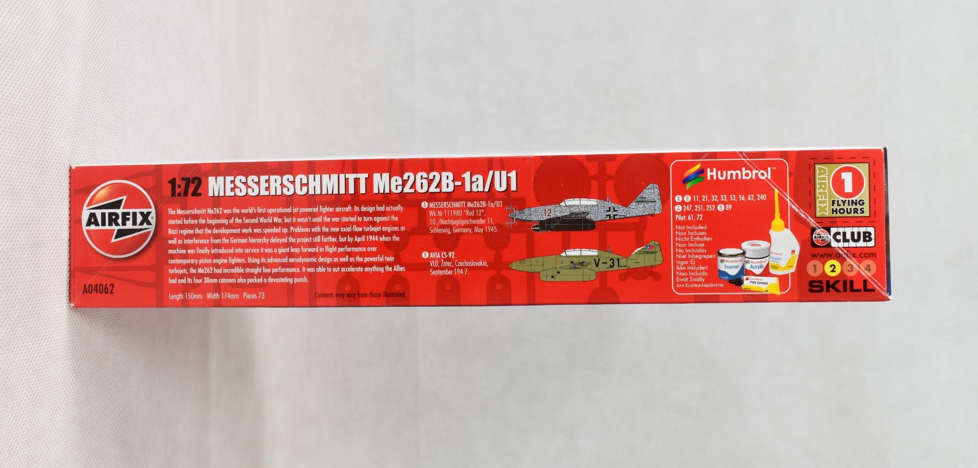 Airfix Messerschmitt Me262 1/72 Model side