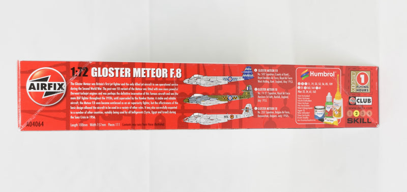 Airfix Gloster Meteor F.8 1/72 Scale Plastic Model Kit A04064 box