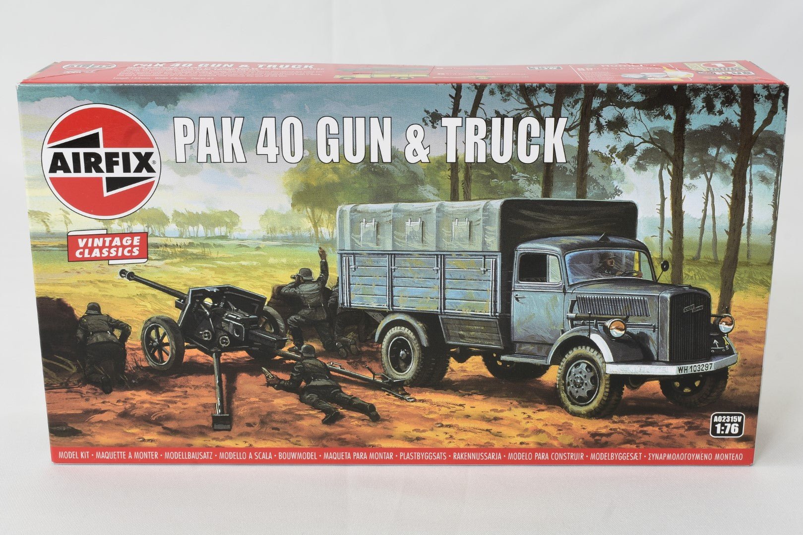 Airfix Vintage PAK 40 Gun and Truck Opel Blitz 1/76 Model Kit