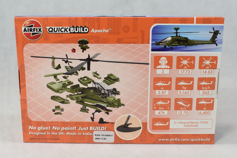 Airfix Quick Build Apache Helicopter back