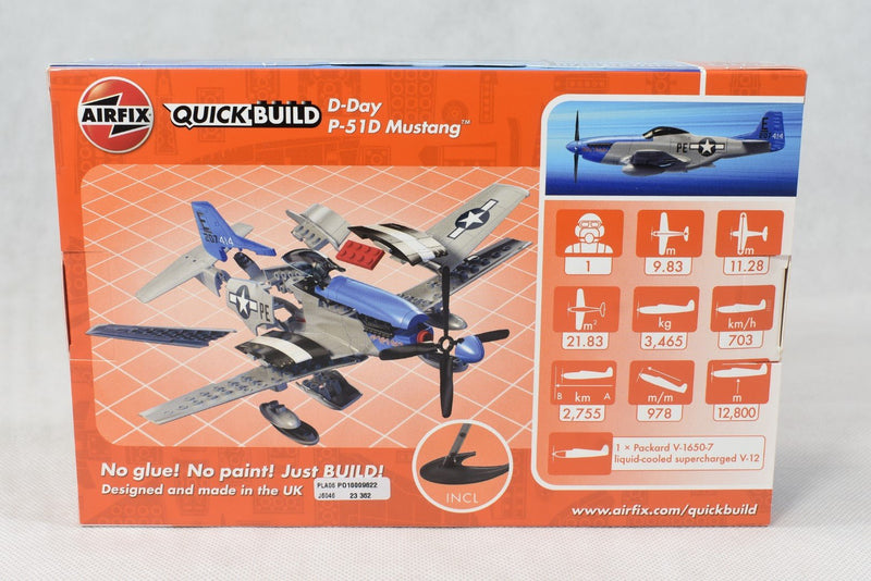 Airfix Quick Build D-Day P-51D Mustang back