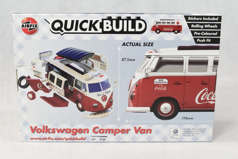Airfix Quick Build Volkswagen Camper Van Coca Cola back