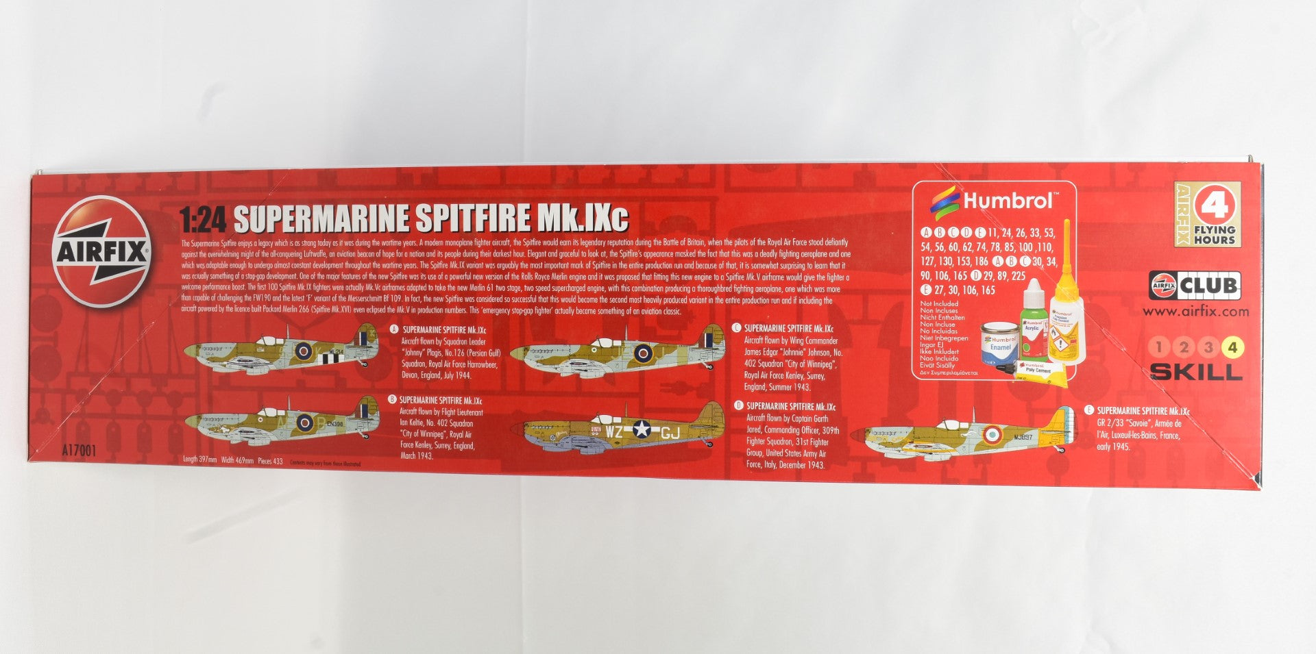 Airfix Supermarine Spitfire Mk.IXc 1/24 scale plastic model kit details