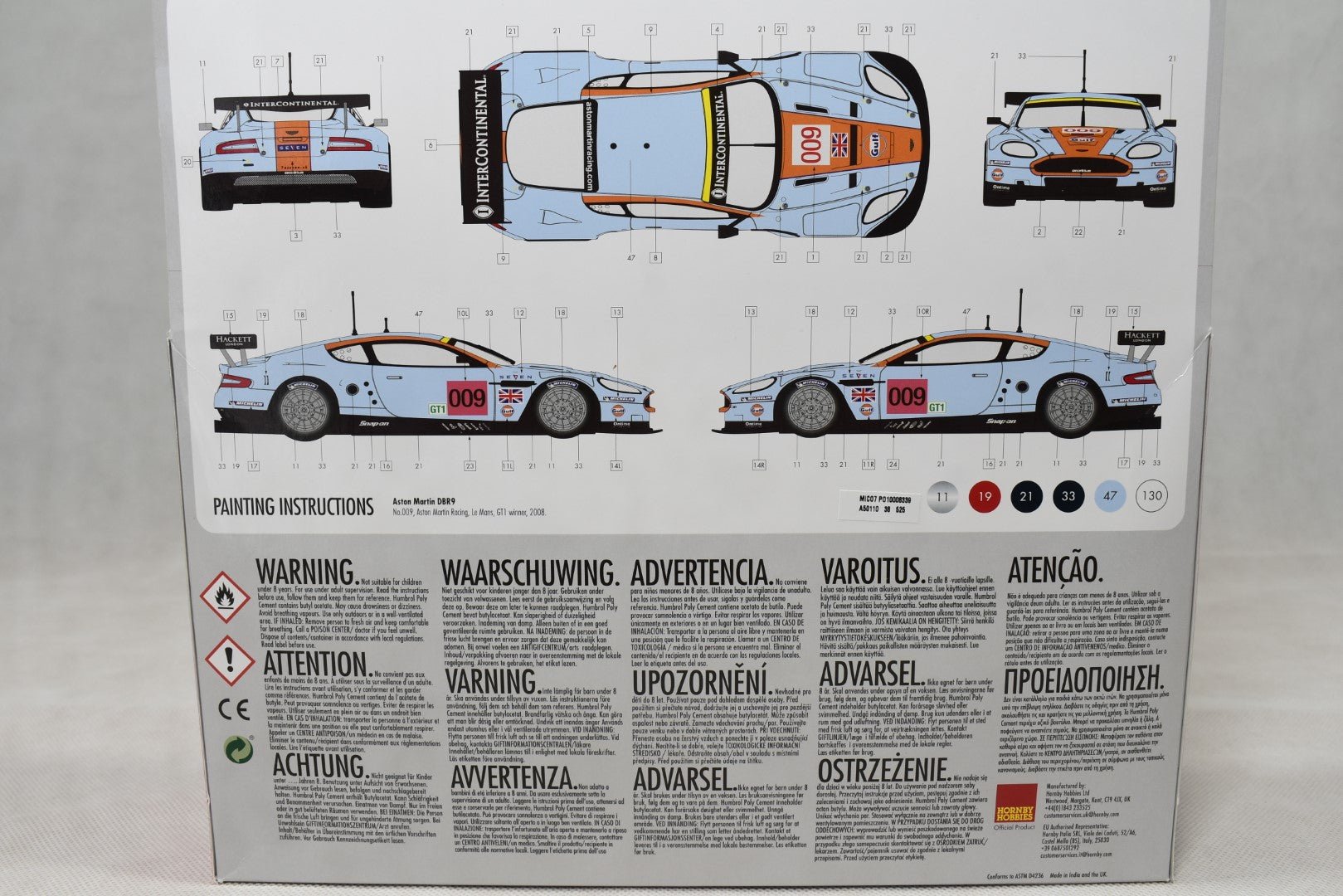 Airfix Aston Martin DBR9 1/32 Model Starter Set back