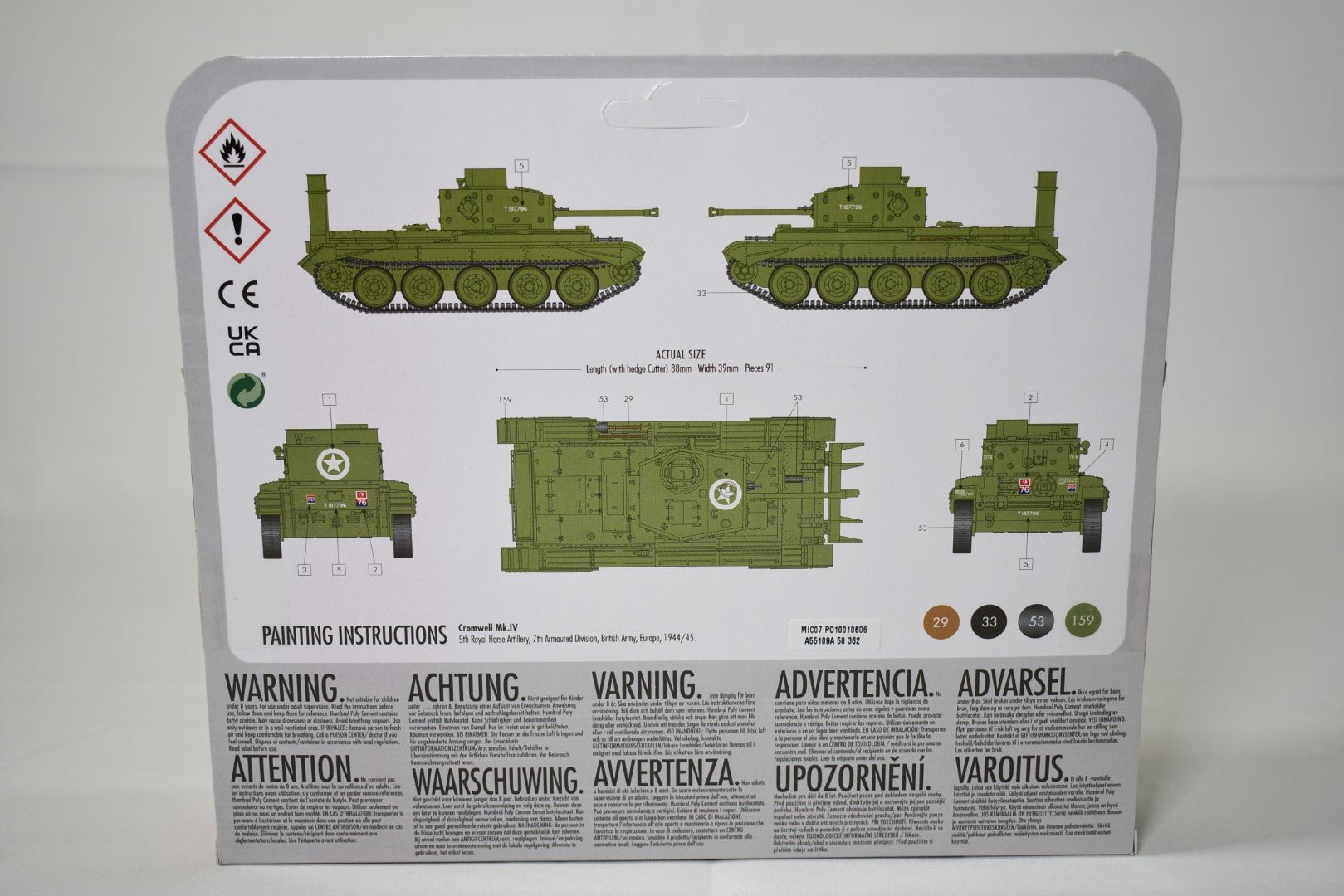 Airfix Cromwell MK.IV Tank Starter Set 1/76 box