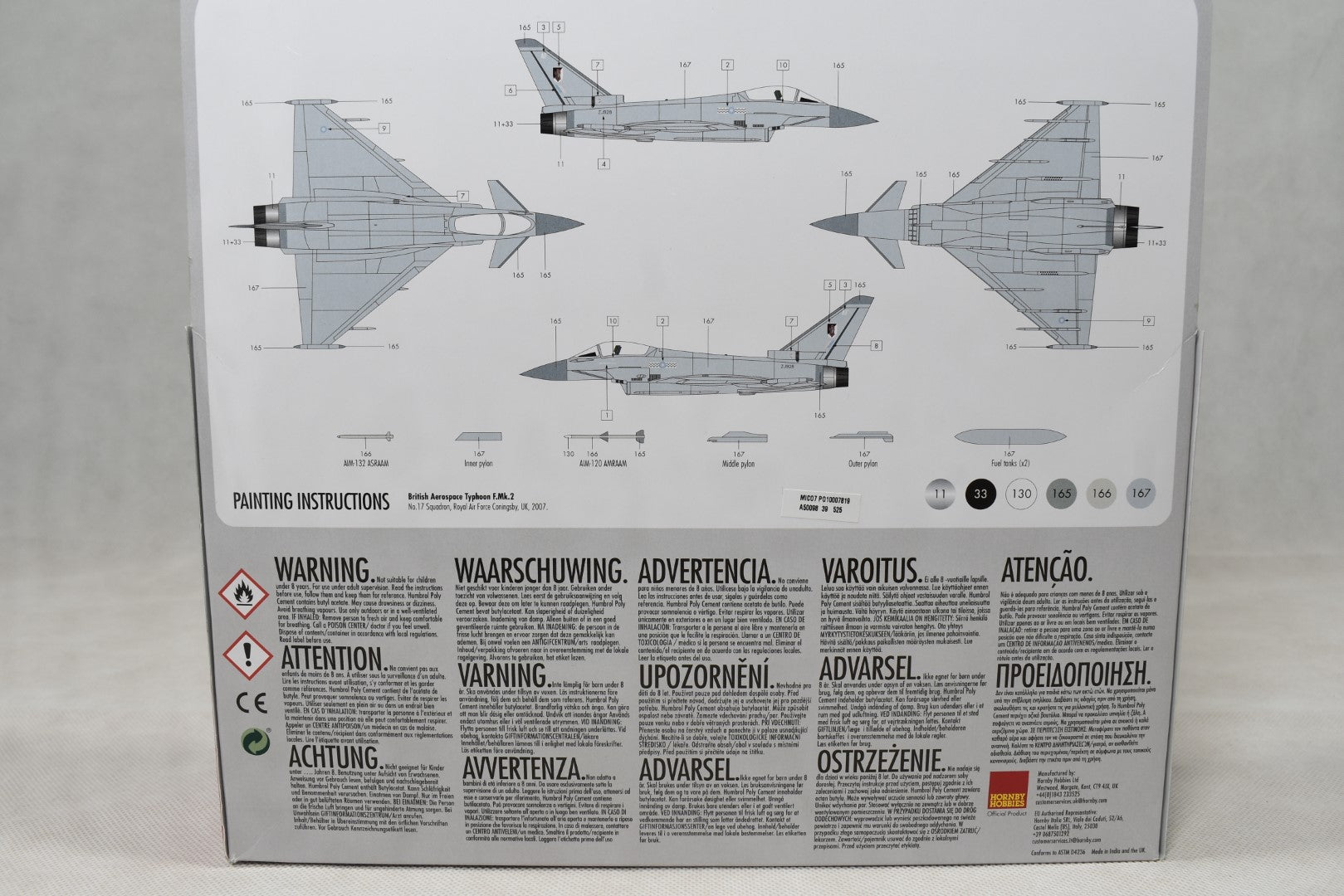 Airfix Eurofighter Typhoon Starter Set 1/72 box