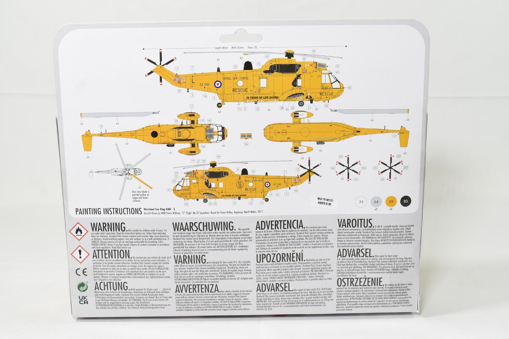 Airfix Westland Sea King 1/72 Starter Set Model box