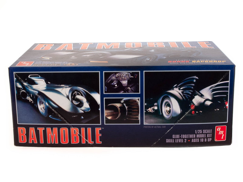 AMT Batmobile 1989 Tim Burton Movie 1/25 Scale Model Kit with backdrop box side