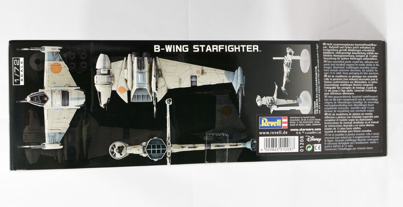 Bandai Star Wars B-Wing Starfighter 1/72 Scale Plastic Model Kit back