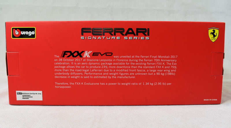 Bburago Ferrari Signature FXX K 44 1/18 box