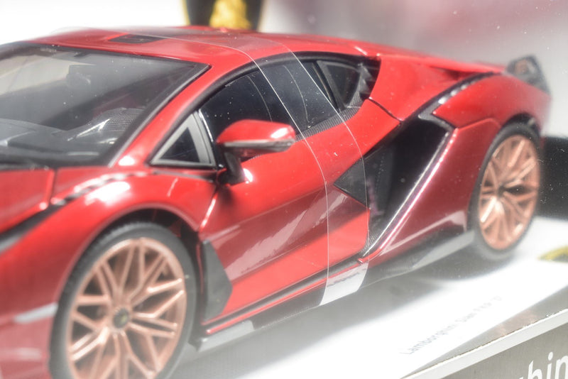 Bburago Lamborghini Sian Red 1/18 Diecast front