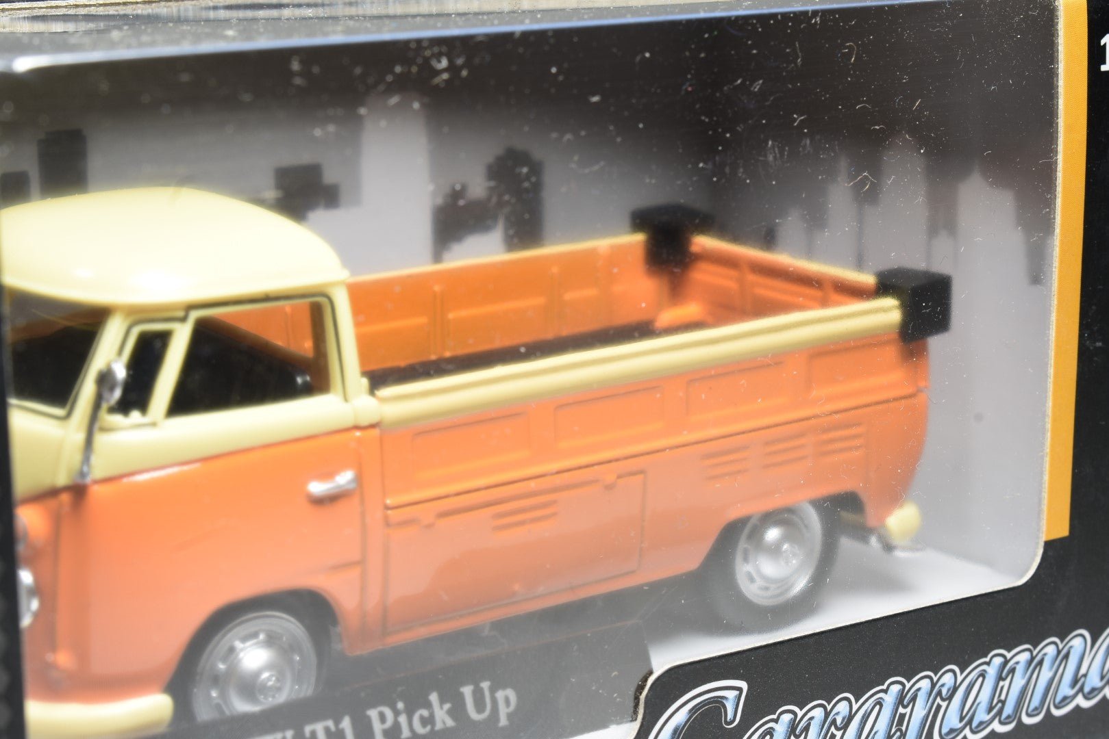 Cararama VW T1 Pick Up Orange 1/43 Diecast front