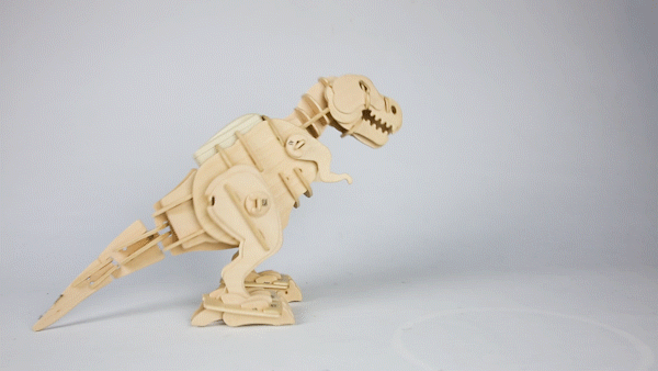 Rokr Walking T-Rex Dinosaur Wooden Puzzle model kit D210 walking gif