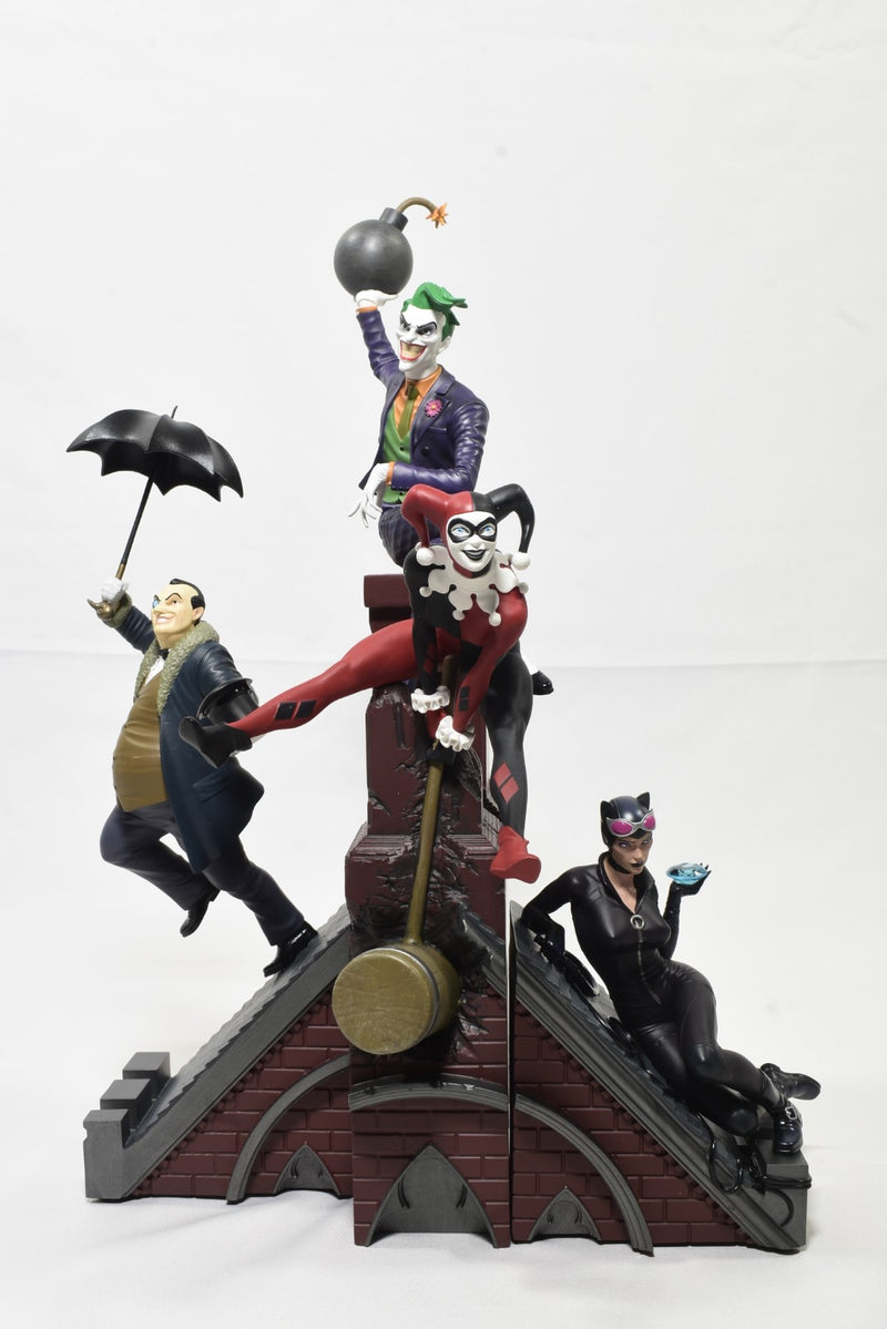 DC Direct Batman Rogues Gallery rooftop Joker Harley Penguin Catwoman