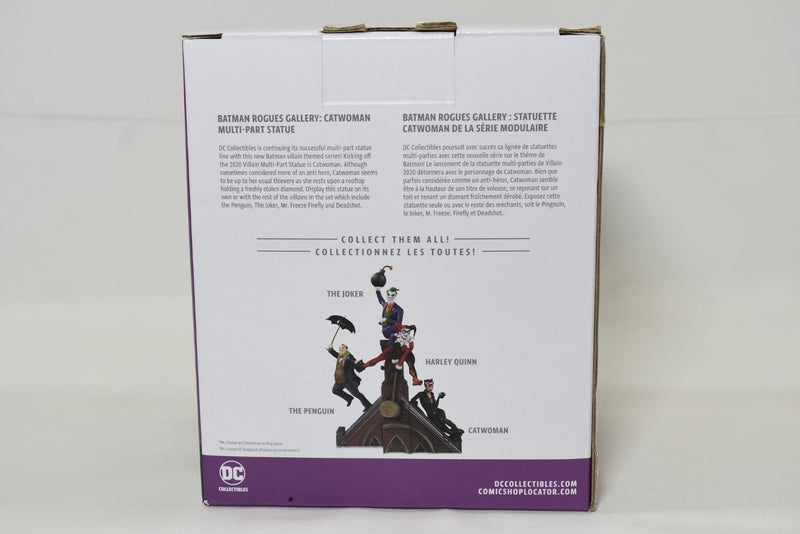 DC Dircet batman rogues gallery Catwoman statue box back