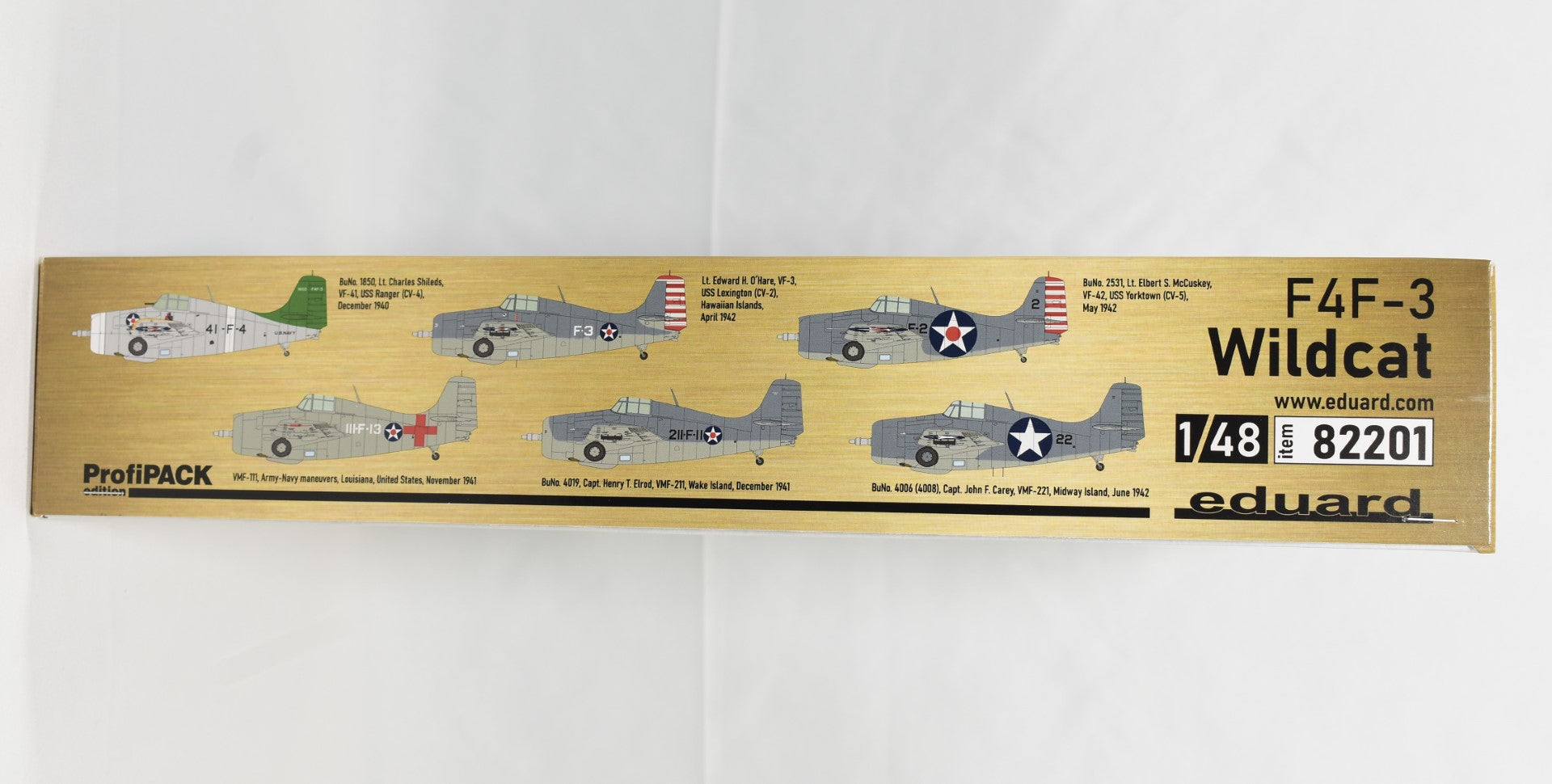 Eduard  Grumman F4F-3 Wildcat 1/48 Scale Profipack Plastic Model Kit box side