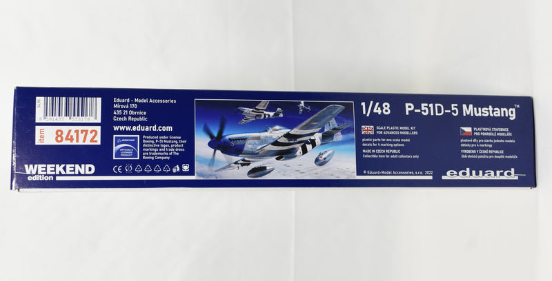Eduard P-51D-5 Mustang 1/48 Scale Model Kit Weekend Edition box