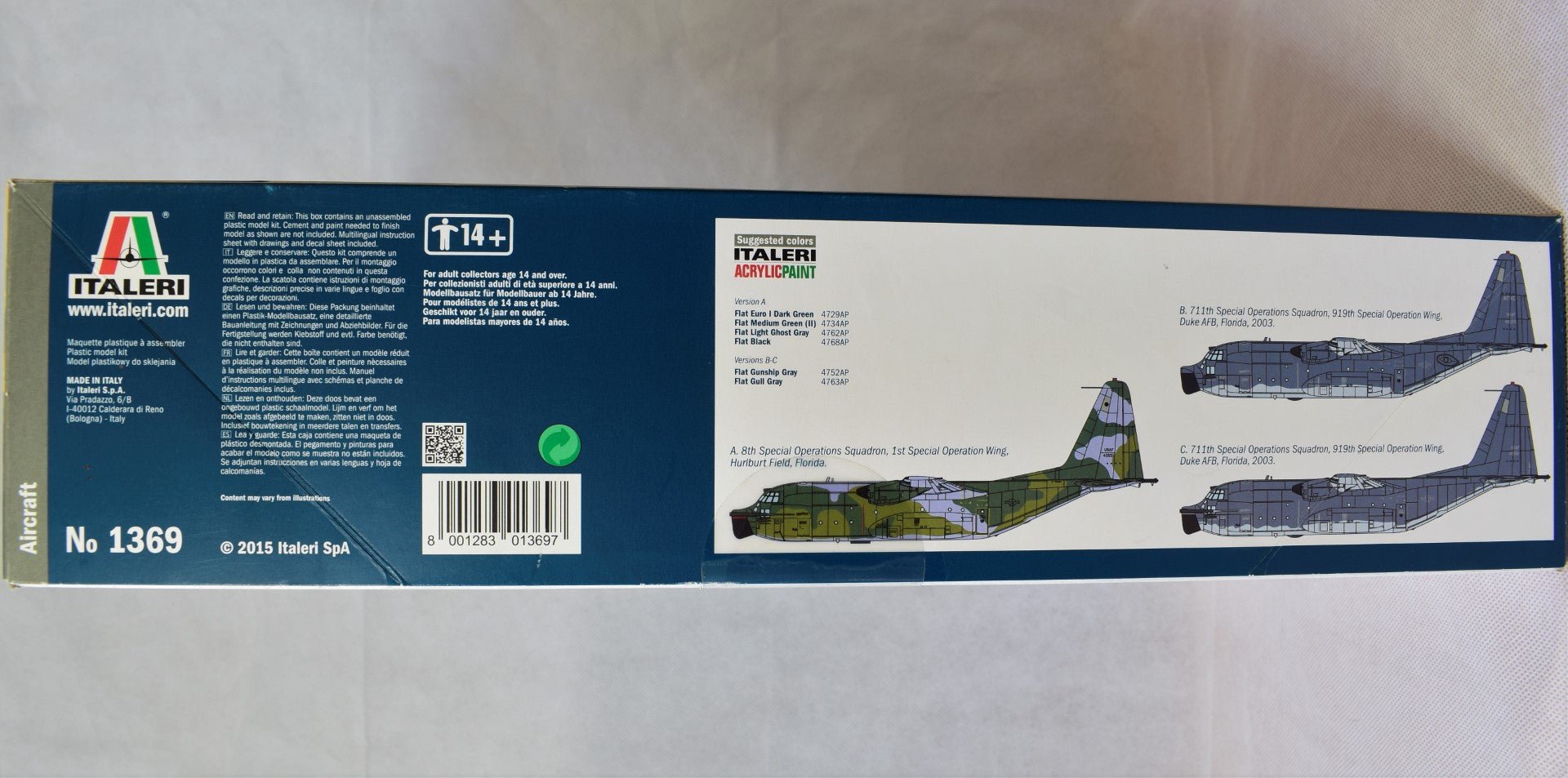 Italeri MC-130 Hercules Combat Talon 1/72 Model Kit box