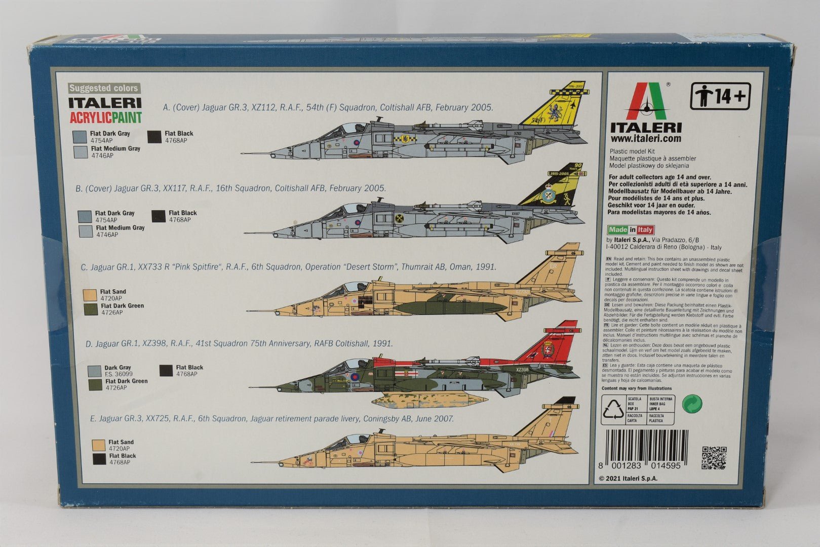 Italeri Jaguar GR.1/GR.3 RAF 1:72 Scale model kit 1459 box