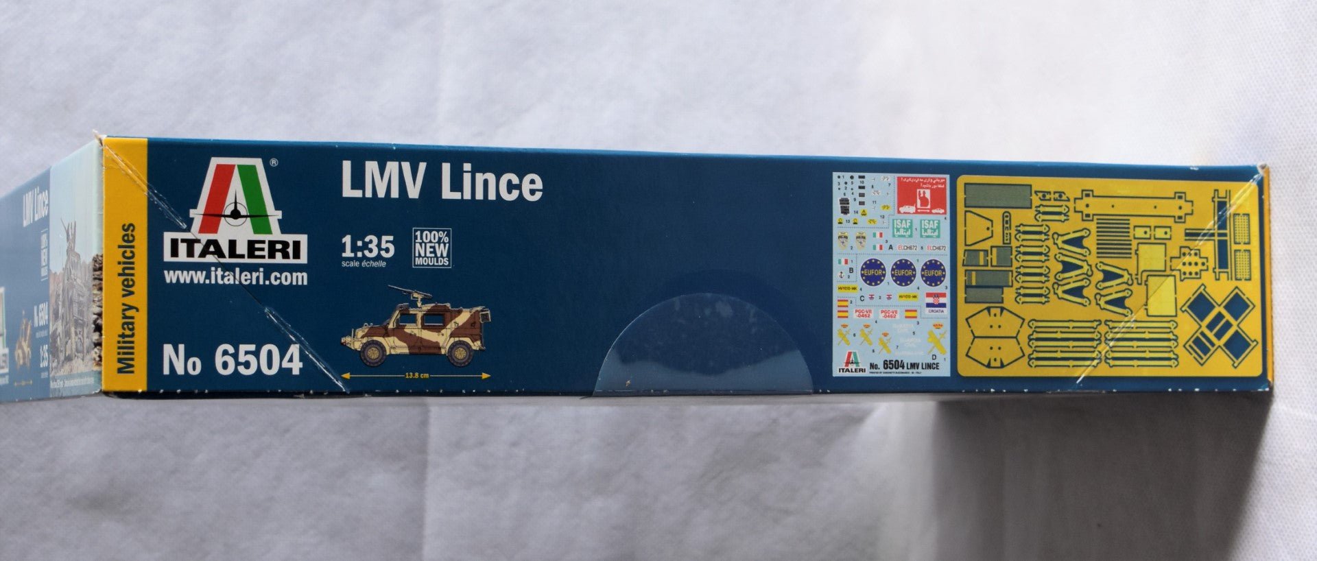 Italeri LMV Lince military vehicle 1:35 scale model kit side view